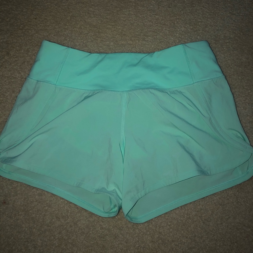 Lululemon Size 4 Teal Speed Up Shorts *2.5”